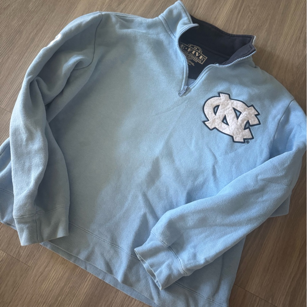 UNC Chapel Hill Blue Half-Zip Sweatshirt with Logo
